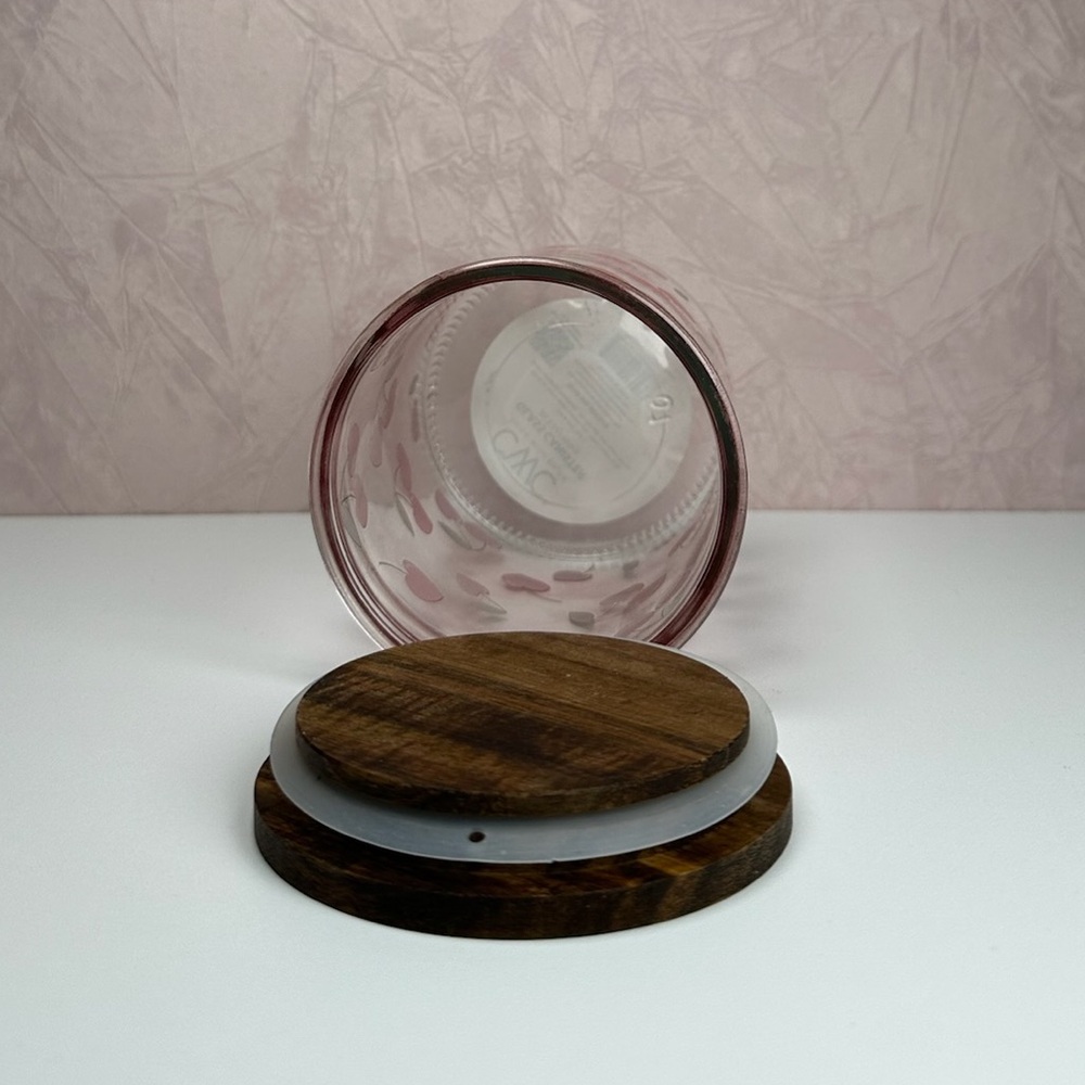 CWC Cook with Color Cherry Pattern Glass Jar with Dark Lid - Picture 15 of 15